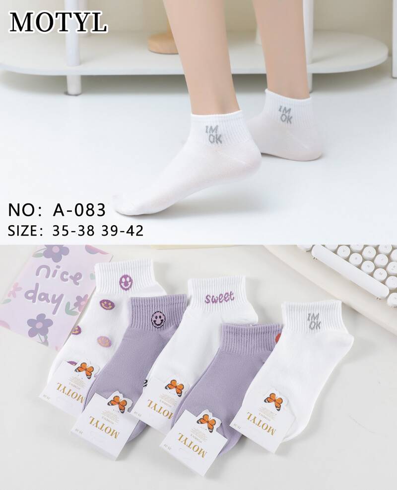 Skarpety damskie Roz 35-42, Mix kolor Paczka 40 szt